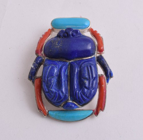 Pendentif argent scarabée - en,