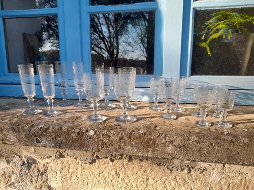 Verres cristal décor - 16,