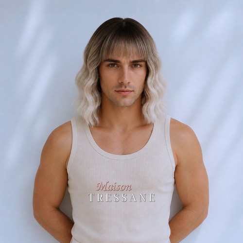 Perruque homme blond carré - homme,
