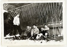 1940s Winter Cabin Men Resting