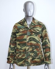 Genuine Vintage French Army Lizard Camo Combat Jacket Herringbone Airborne sizeM