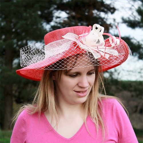 Chapeau mariage voilette fleur - mariage,