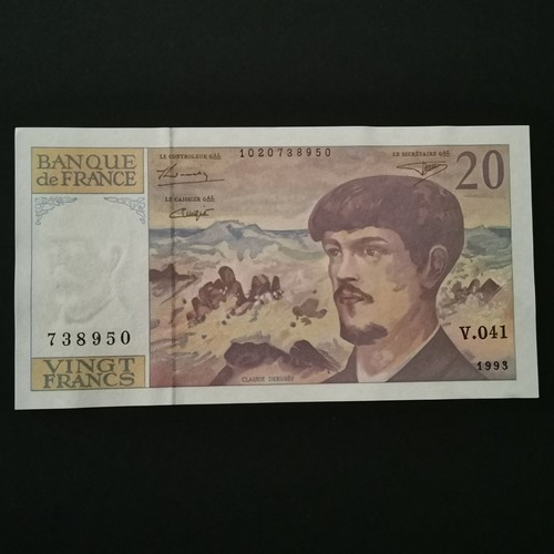 Billet francs debussy 1993 - 20,