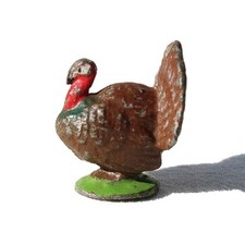 Ancienne figurine Quiralu : la ferme / petit dindon