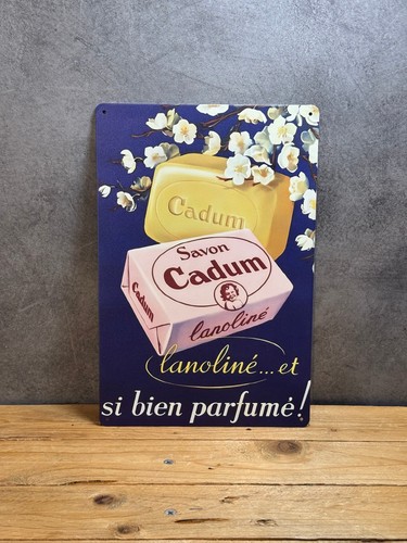 Plaque métal savon cadum 062 - métal,