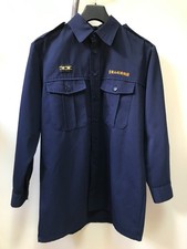 Veste chemise Pompier bleue Fukuoka Workwear Vintage 80s Japon