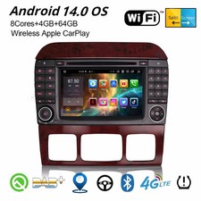 8 Cœur Android 14 DAB+ Autoradio Mercedes CL/S Classe W215 W220 CarPlay GPS 64Go