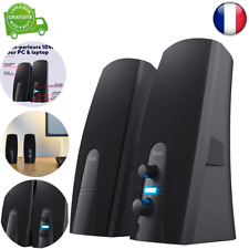 Enceinte PC Aux Jack 3,5 mm, Enceintes Stéréo, Haut-Parleur pour PC, Ordinateur