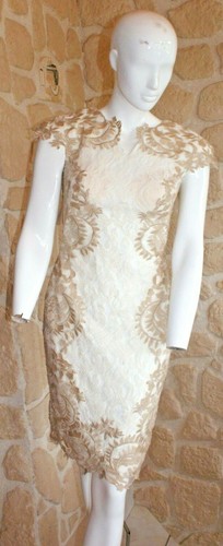 Robe cocktail ivoire/beige