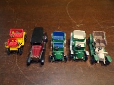5 petites voitures miniatures ( lancia lambda 1925 , double phaeton 1908 ... )
