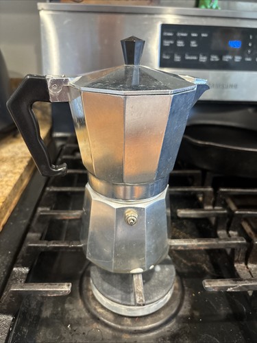 Vintage brushed aluminum moka - aluminum,