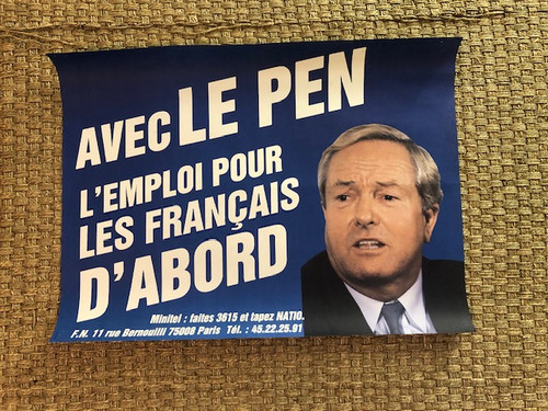 Affiche front national - front,
