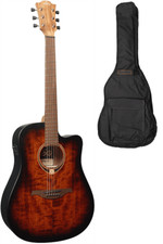 GUITARE ELECTRO ACOUST DREADNOUGHT PAN COUPE  LAG TRAMONTANE T70DCE-B&B + HOUSSE