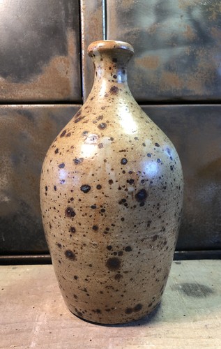 Vase grès pyrité signé - pyrité,