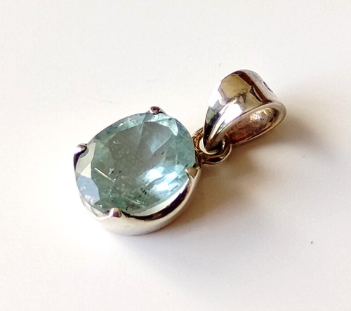Pendentif aigue marine - aigue-marine, et