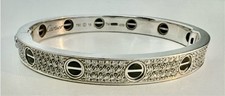 Cartier Bracelet Bracelet LOVE Or Blanc Céramique Noire 204 Diamants