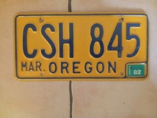 Ancienne Plaque En Tôle D' Immatriculation De Voiture U.S Oregon 