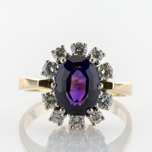 585 gold ring - , 2.0ct