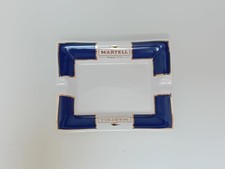 Cendrier Martell vintage – porcelaine blanche bleu & or – Cognac pub