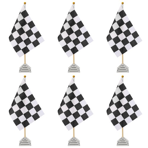 Pièces drapeau damier - 6, noir