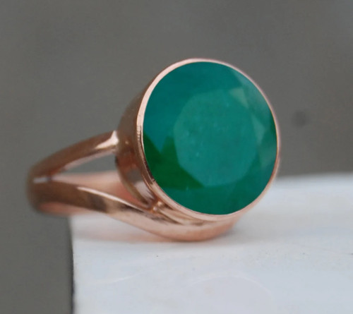 Bague émeraude naturelle - , en
