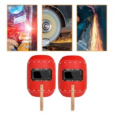 Masque de soudage portatif résistant aux chocs avec poignée en bois