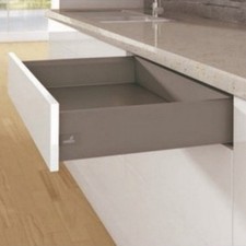 Kit tiroir simple ArciTech - hauteur profil 126 mm - anthracite - L650 mm HETTI