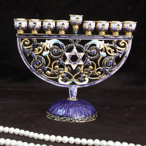 Peint main menorah - main,