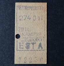 Ancien ticket Paris Métro