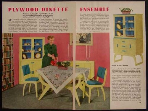 Eames modern dinette set - dinette, 1952