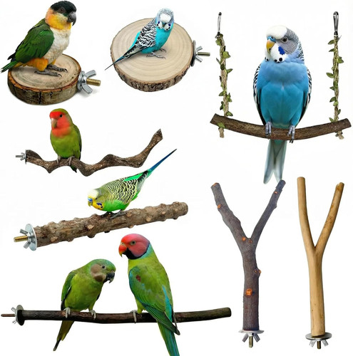 8pcs natural bird perches for - 8pcs,