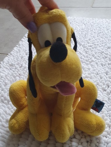 Peluche pluto assis - peluche, cm