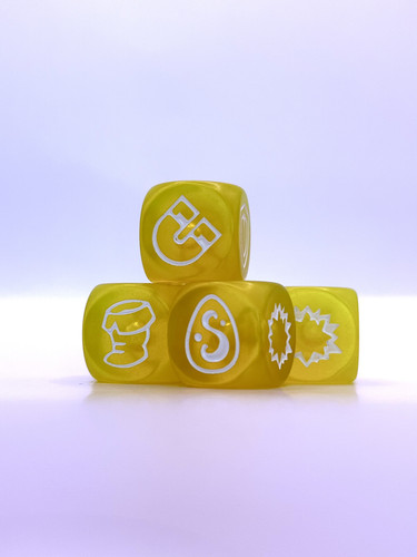 Set dés couleur - 4, jaune