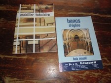 A VOIR !! LOT 2 ANCIENS CATALOGUES  " MOBILIER TUBULAIRE + BANCS D'EGLISE "