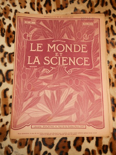 Revue monde et la - -,