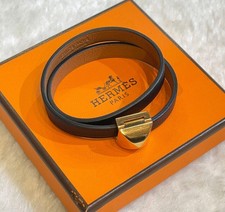 Hermes Bracelet Medor Double Tour Plaqué Or Noir E061608 148576825