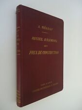 Recueil d'éléments des prix de construction - A. Mégrot - 1923