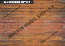 1:18 Echelle (3xA4) Garage Bois Mural / Sol - Retirer Et Appliquer Autocollant /