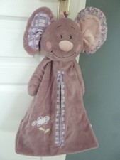 92. DOUDOU RANGE COUCHE NOUKIE'S DECO CHAMBRE SOURIS NINA  KENZA MAUVE  EXC.ETAT