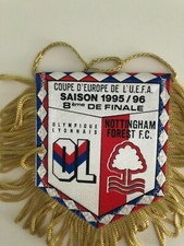 ANCIEN FANION OLYMPIQUES LYONNAIS COUPE UEFA 1995