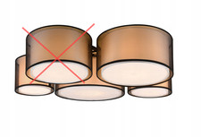 Plafonnier rond Trio 90x70 cm