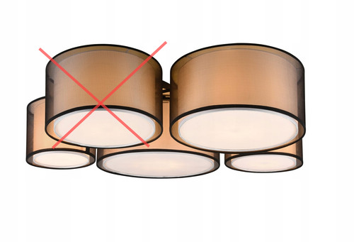 Plafonnier rond trio - 90x70, cm