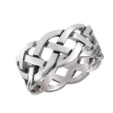 Argent Sterling Celtique Lourd Tissage Bague