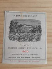 étiquette vin Chateau Duhart