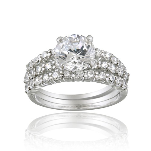 925 argent rond zircone - 925,