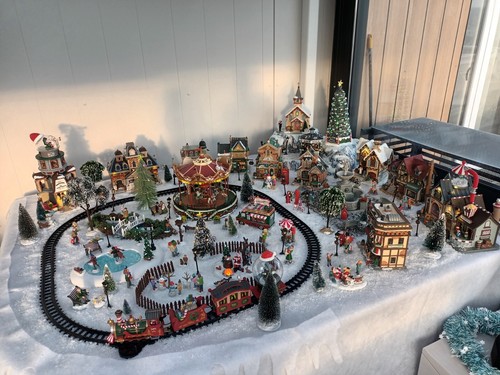 Decor village noël - village, entier