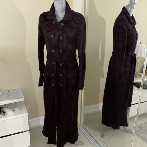 Women knitted long coat - women’s,