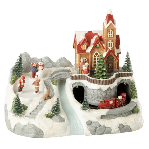 Village noël train - village,