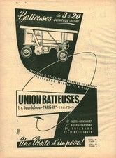 Publicité ancienne union batteuses matériel agricole 1955 issue de magazine