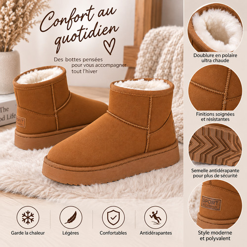 Bottes neige femme - bottes,